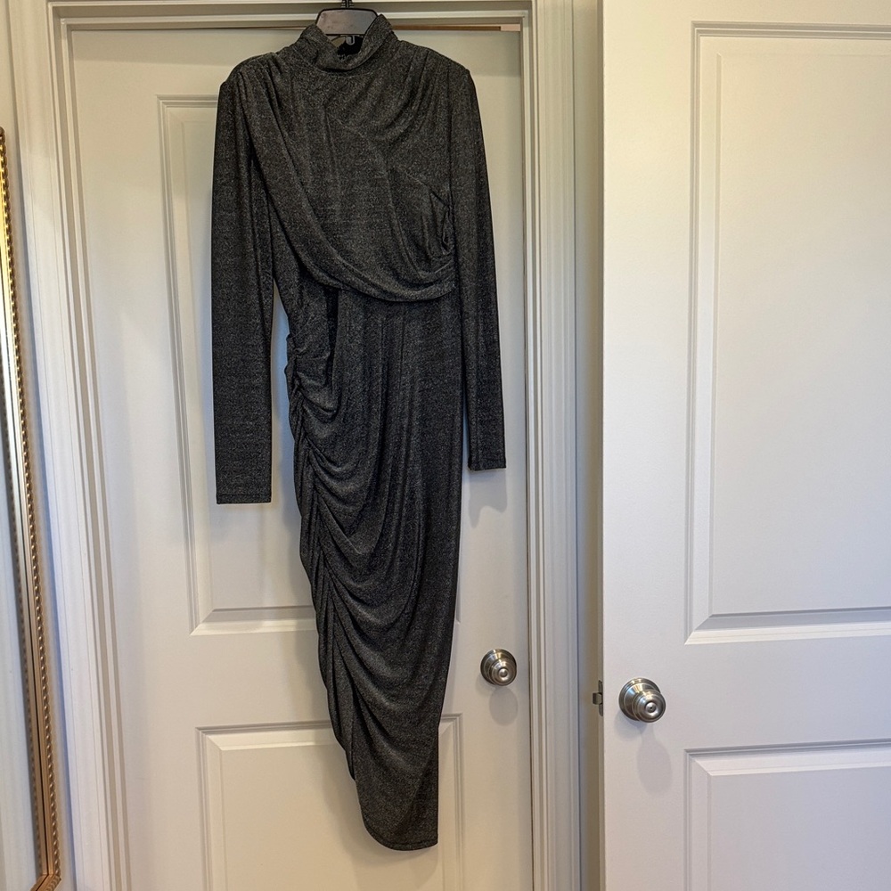 Gibson Latimer Charcoal Long Sleeve Dress